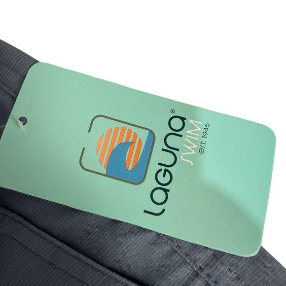 Laguna Swim Mens 2XL Swim Shorts Gray/Blue Palm Gradient Design Mesh Lining - Picture 2 of 12